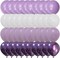 Latex Balloons White Lavender Purple– Gradient Purple color Balloons for Baby Shower Birthday Girl Wedding Anniversary Party Decorations (Voilet + Light Purple)